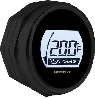 Zdjęcie produktu dla Wskaźnik poziomu oleju Koso cyfrowy wyświetlacz LCD czarna obudowa