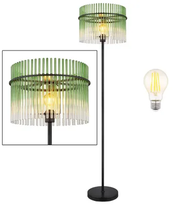 Produktbild von LED Stehleuchte, Metall, Glas, Grün, H 152 cm