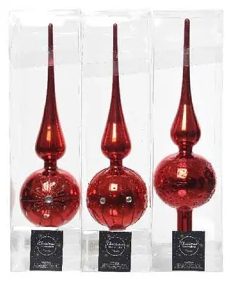 Produktbild von Christbaumschmuck Christbaumspitze Glas Ø 8 x 31 cm rot Stückpreis