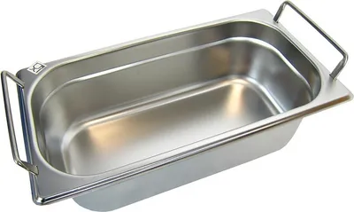 Produktbild von GN 1/3 Gastronormbehälter GN-Behälter Edelstahl 4 Liter Tiefe 100mm FALLGRIFF