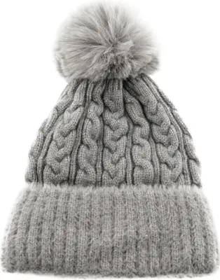 Produktbild von Wintermütze mit Flechtmuster OneSize mit Innenfutter - warmhaltend & kuschelig Grau