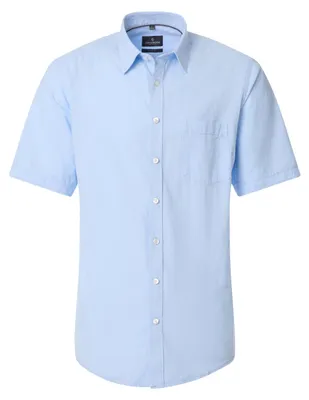 Produktbild von CASAMODA Herren Freizeithemd Kurzarm Kent Casual Leinen Hellblau M