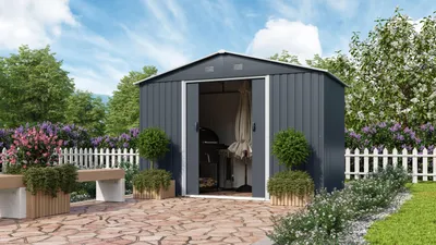 Produktbild von Pergart Gerätehaus "Dresden II 106" schwarz 4,71 m²