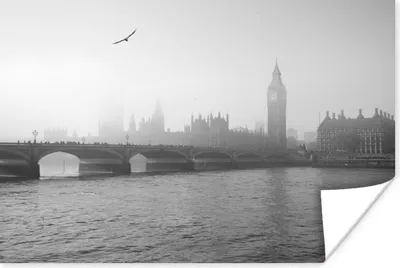 Produktbild von MuchoWow® Poster Schwarz-Weiß-Bild des Big Ben in London 60x40 cm - Schlafzimmerdekoration