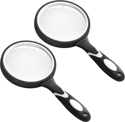 Productafbeelding van Vergrootglas 10x, 3 inch lens, krasbestendig, antiglans, voor lezen en hobby's