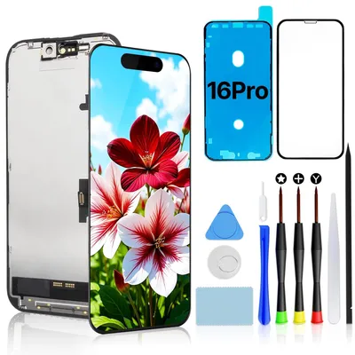 Productafbeelding van Display voor iPhone 16 Pro, LCD FHD COF, 6,3 inch, touchscreen, vervanging