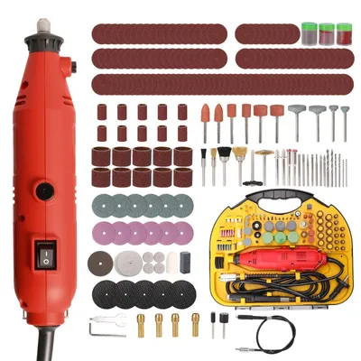 Obrázok produktu pre Multifunkčný nástroj – Elektrický gravírovací nástroj / mini vŕtačka – 260 W – 8000–31000 otáčok za minútu – 6 stupňov rýchlosti – Súprava s 211 príslušenstvom – 220 V