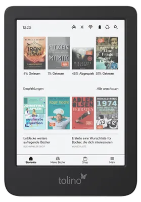 Produktbild von Tolino shine color, 15,2 cm (6"), E Ink Carta, 1072 x 1448 Pixel, CBR, CBZ, EPUB, MOBI, PDF, TXT, JPEG, PNG, 16 GB