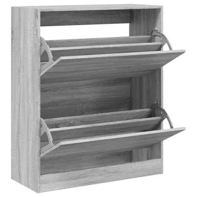 Produktbild von vidaXL Schuhschrank Grau Sonoma 80x34x96,5 cm Holzwerkstoff