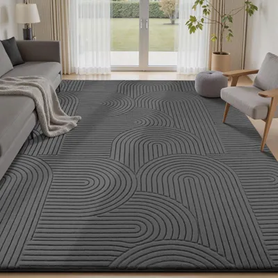 Obrázek produktu pro Kratkosrstý koberec, měkký, 140x200 cm, protiskluzový, vhodný do ložnice
