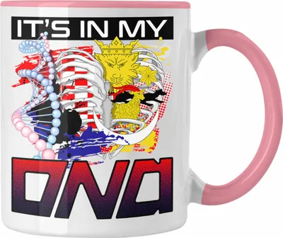 Produktbild von Trendation - Kroatien Tasse Geschenk für Kroaten Geschenkidee Spruch Its In My DNA (Rosa)