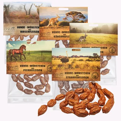 Produktbild von 5 x 100g - O Canis Premium Hundewürstchen 5 er Pack gemischt