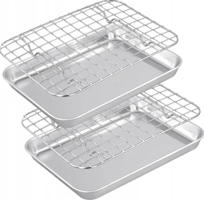 Obrázek produktu pro Nerezový plech s mřížkou 26 cm na pečení a chlazení