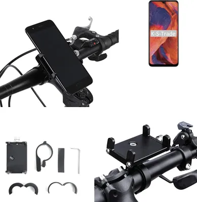 Produktbild von K-S-Trade Handyhalterung für das Fahrrad kompatibel mit Nokia 3.4 Halter Lenkstange Fahrradhalterung Motorrad Bike Mount Befestigung Smartphone Handy
