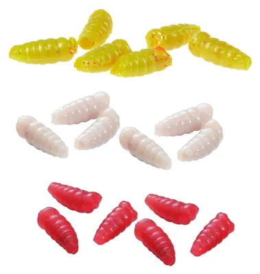 Produktbild von Berkley Powerbait Maggot - 110 künstliche Maden, Farbe:Red