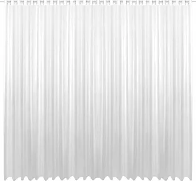 Produktbild von Gardine mit Ösen Transparent 140 x 145 cm ( Breite x Länge ) in weiß, mit beschwerten Abschlußband