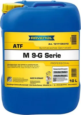 Produktbild von RAVENOL ATF M 9-G Serie Automatikgetriebeöl Vollsynthetiköl 10L 1211139-010-01-999 passend für MERCEDES-BENZ C-Klasse T-modell (S205)