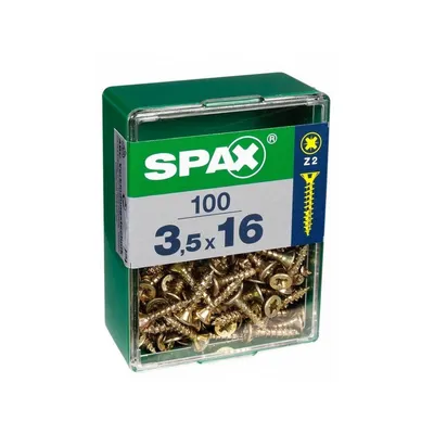 Zdjęcie produktu dla SPAX 4081020300122, Śruba, Stal, Cynk, Drewno, Płaska głowa, Pozidriv, Żółty