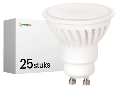 Productafbeelding van Spectrum LED Spot PAR16 GU10 Mat - 10W 830lm 3000K - Warmwit - Vervangt 100W - 25 stuks