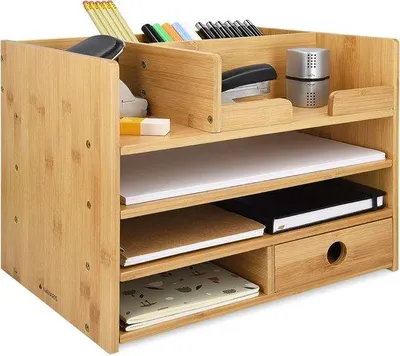 Produktbild von Famanu Schreibtischorganizer mit mehreren Fächern - Schwarz