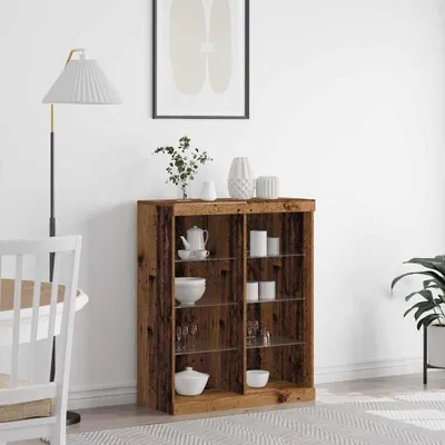 Obrázok produktu pre Maison Exclusive – LED komoda z recyklovaného dreva 81 x 37 x 100 cm drevotrieska