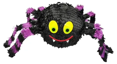 Produktbild von Pinata "Spinne" Schwarz/Lila | 26x26x23cm