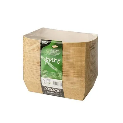 Produktbild von Papstar Snackschalen, Pappe "pure" 4 cm x 11 cm x 16 cm "Good Food" 8 x 50 Stück