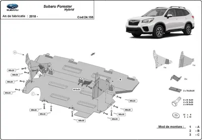 Immagine prodotto di Protezione antincastro in acciaio per Subaru Forester Hybrid