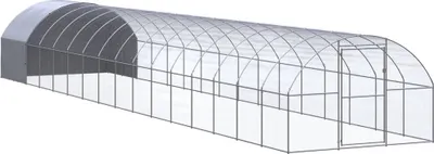 Produktbild von The Living Store Outdoor-Hühnerstall 3x16x2 m Verzinkter Stahl