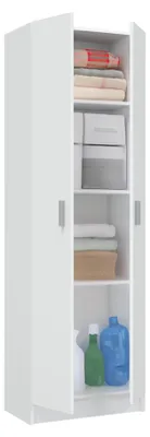 Image de Aragorn - Armoire Polyvalente 2 Portes, 59x180h cm Blanc, 3 Étagères