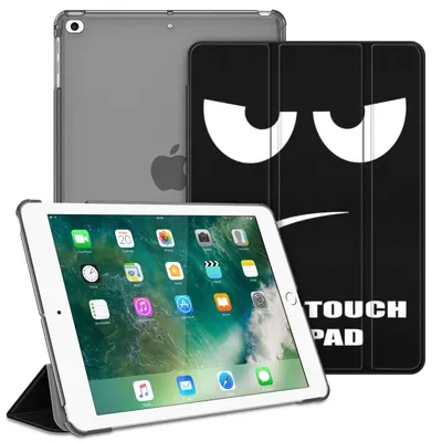 Produktbild von Fintie Hülle für iPad 9.7 Zoll 2018/2017 - Ultradünn Schutzhülle mit transparenter Rückseite Abdeckung Cover mit Auto Schlaf/Wach für 9.7" iPad 6. Generation / 5. Generation, Don't Touch