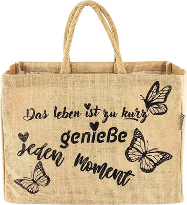 Produktbild von Domelo Einkaufskorb, Jute Tasche, Shopper Korbtasche, vegan Shopping Bag, Einkaufstasche,  Handtasche