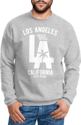 Produktbild von Sweatshirt Herren Los Angeles California LA Palme Rundhals-Pullover Neverless® grau M