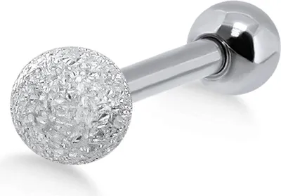 Produktbild von Ohrring Helix Ohrpiercing 925 Sterling Silber Kugel diamantiert in verschiedenen Farben Größe - 2,5 mm Material - Silber Verschlusskugel - 4 mm