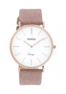 Immagine prodotto di Oozoo orologio da polso in pelle rosa C20150 Serie Vintage orologio analogico al quarzo da donna UOC20150