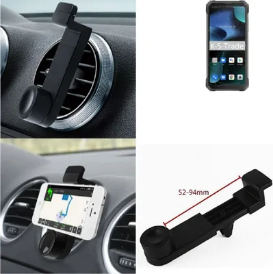 Produktbild von K-S-Trade Lüftungshalterung kompatibel mit Blackview BV8800 KFZ-Halterung Autohalterung Handy-halterung Lüftungsgitter Lüftungsschlitze Schwarz