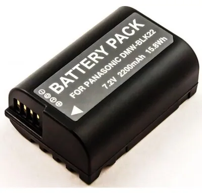 Produktbild von Akku für Panasonic DMW-BLK22 Li-Ion 7,2 Volt 2000 mAh schwarz