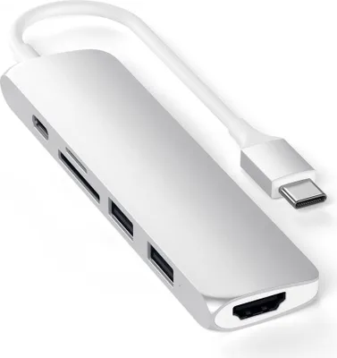 Immagine prodotto di Satechi ST-SCMA2S replicatore di porte e docking station per laptop Cablato USB 3.2 Gen 1 (3.1 Gen 1) Type-C Argento