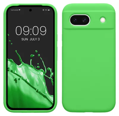 Produktbild von kwmobile Handyhülle für Google Pixel 8a Hülle, für Pixel 8a Case - Hülle Silikon - kabelloses Laden - Limettengrün