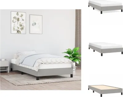 Obrázok produktu pre vidaXL Rám postele svetlosivý 90x190 cm látka - Postele a rámy postelí