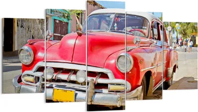 Produktbild von Bild auf Leinwand - Leinwandbild - Chevrolet Auto Havanna - 160x85cm - Wand Bild - Wanddeko - Leinwanddruck - Bilder - Kunstdruck - Wanddekoration - Leinwand bilder - Wandkunst - EA160x85-2411