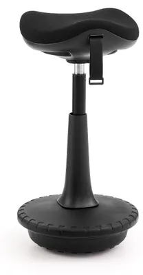 Produktbild von hjh OFFICE Stehhilfe ergonomisch Balance Sit Ergo Sitz-Steh-Hocker, Arbeitshocker höhenverstellbar bis 120 kg belastbar, Sitzhöhe Stoff