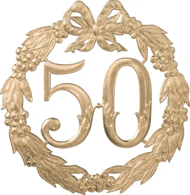 Produktbild von Demmler Jubiläumszahl 50 ohne Draht gold 24cm