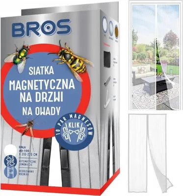 Image de Moustiquaire de porte Bros, blanche 100x220 - Protection efficace contre les insectes