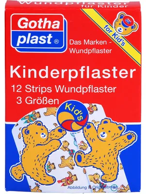 Produktbild von Gothaplast Kinderpflaster Strips, 12 St. Pflaster