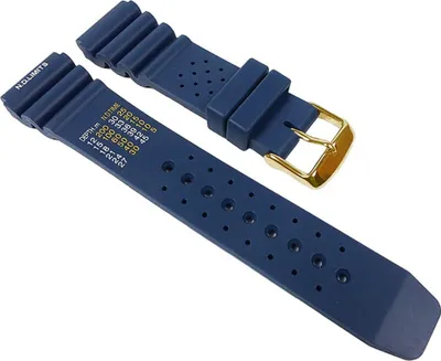 Produktbild von Silikon Sport Ersatzband Uhrenarmband Silikon Band Blau 22331G, Stegbreite:20mm