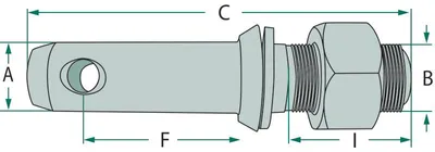 Obrázok produktu pre Čap pre hák spodného závesu, kategória 3, priemer 36 mm, dĺžka 146 mm, 99167
