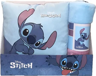 Zdjęcie produktu dla Disney - Zestaw poduszki i koca polarowego Stitch - Akcesoria premium