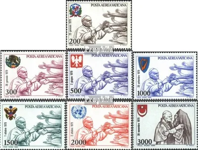 Produktbild von Briefmarken Vatikanstadt 1980 Mi 764-770 (kompl.Ausg.) postfrisch Pabstreisen