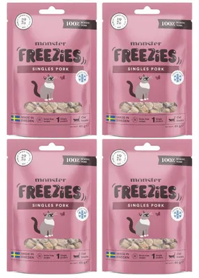 Zdjęcie produktu dla Monster Cat Treats Freezies Pork 4x45g Liofilizowany Naturalny Przysmak Dla Kota z Wieprzowiny